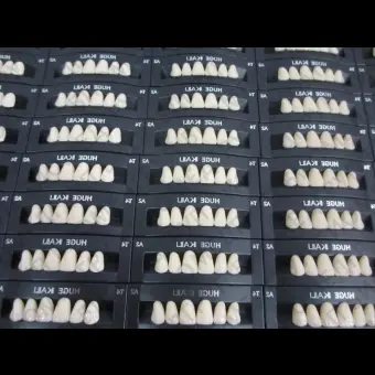 Зубы акриловые 2х слойные Kaili гарнитур 28 зубов, HUGE DENTAL T8B2