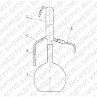 Дистиллятор стеклянный для получения дистиллированной воды, 6 л, 1 шт., Россия, 1445