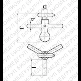 Кран вакуумный, трёхходовой, Yобразный, диаметр 5,0 мм, стекло, Россия, 3430