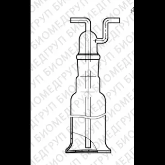 Склянка для промывания газов с пробкой, 250 мл, горловина 29/32, высота 273 мм, стекло, Россия, 1542