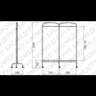 Складная медицинская ширма 10.BI.1204