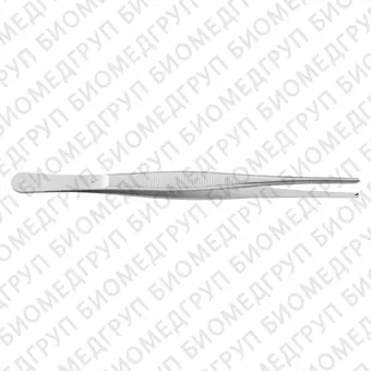 BD560R  пинцет хирургический, стандартный, зубчики 1х2, длина 180 мм