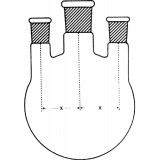 Колба трехгорлая, круглодонная, 250 мл, нестерильная, Quickfit, Merck (Millipore, Sigma-Aldrich, Supelco), Z303623