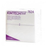 Салфетки протирочные Kimtech Pure, для чистых помещений, листовые, 35 шт, 1 слой, белые, Kimberly-Clark, 7624