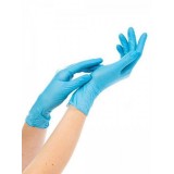 Перчатки нитриловые, длина 24,5 см, голубые, 50 пар./уп., Импорт, 144_XL, XL