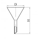 Воронка лабораторная, стекло, d 75 мм, h 110 мм, Россия, 998